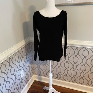💎Feiersi Black Off Shoulder Long Sleeve Black Casual Sweater size Medium